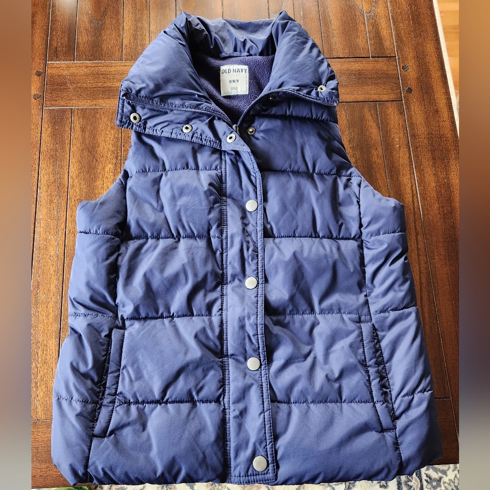 Old Navy Puffer Vest, Navy, Size Medium